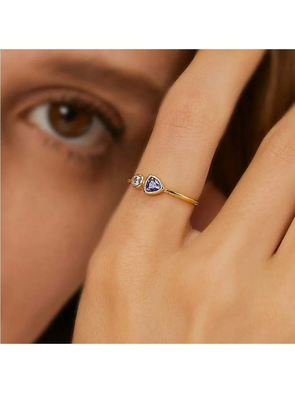 Purple Stone Ring Q727